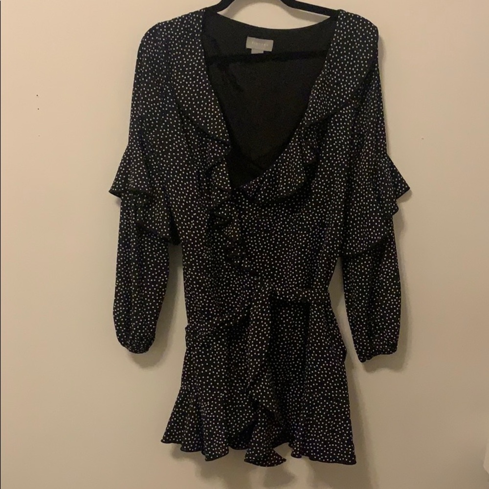 Bloomingdales polka dot wrap dress